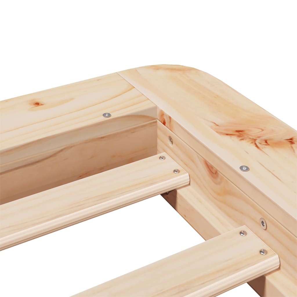 Letto senza Materasso 90x190 cm in Legno Massello di Pino | homemem39