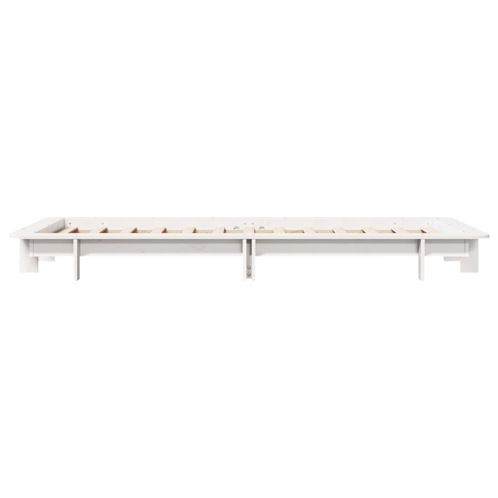 Letto senza Materasso Bianco 90x190 cm in Legno Massello Pino | homemem39