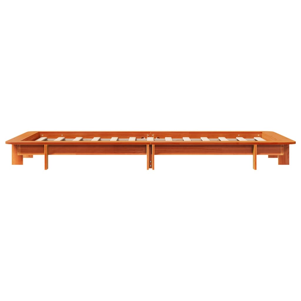 Letto senza Materasso Marrone Cera 90x190 cm in Legno di Pino | homemem39