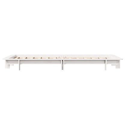 Letto senza Materasso Bianco 75x190 in Legno Massello di Pino | homemem39