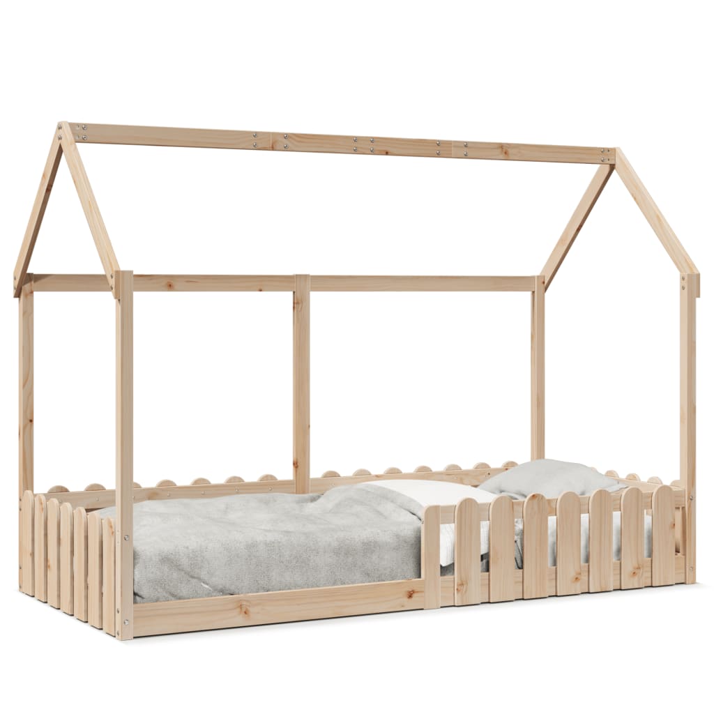 Giroletto Casetta per Bambini 90x200 cm Legno Massello di Pino - homemem39