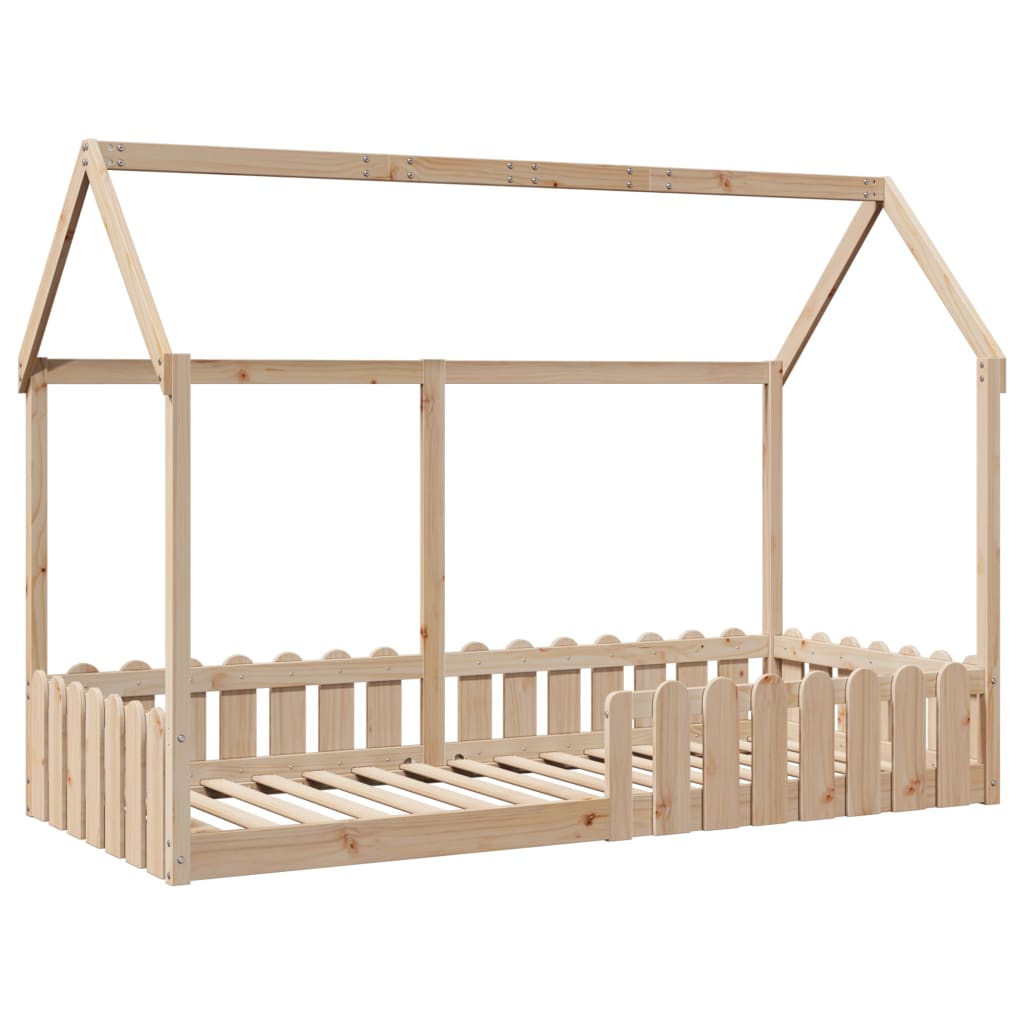 Giroletto Casetta per Bambini 90x200 cm Legno Massello di Pino - homemem39