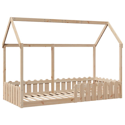 Giroletto Casetta per Bambini 90x200 cm Legno Massello di Pino - homemem39