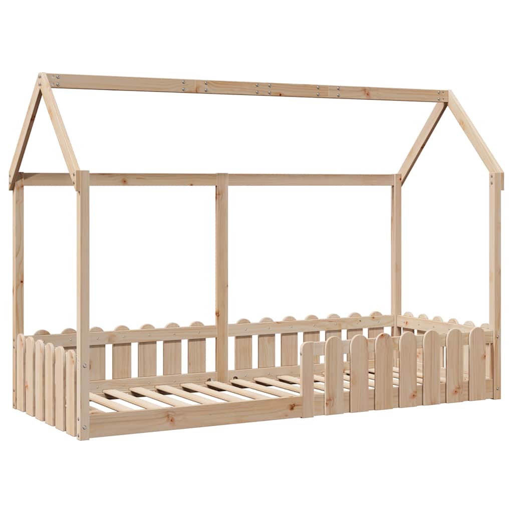Giroletto Casetta per Bambini 80x200 cm Legno Massello di Pino | homemem39
