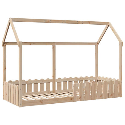 Giroletto Casetta per Bambini 80x200 cm Legno Massello di Pino | homemem39