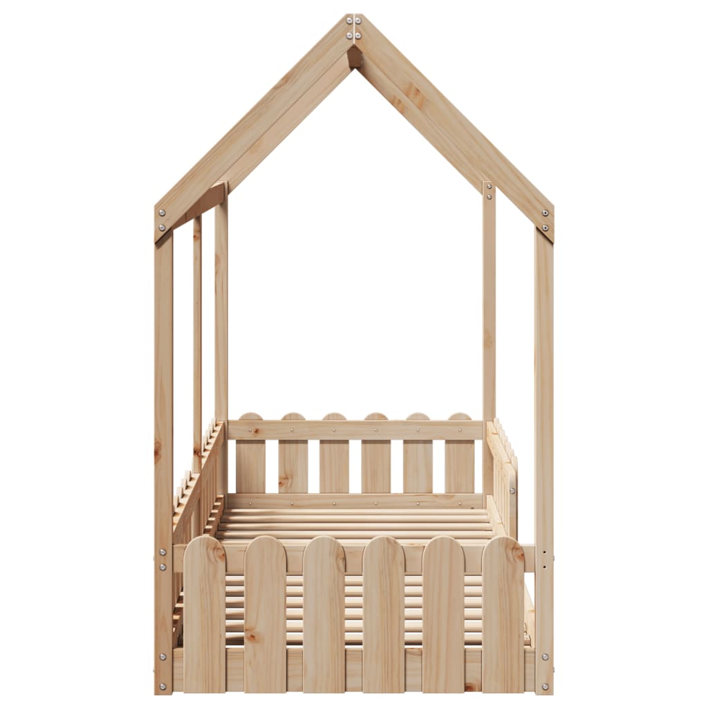 Giroletto Casetta per Bambini 80x200 cm Legno Massello di Pino - homemem39