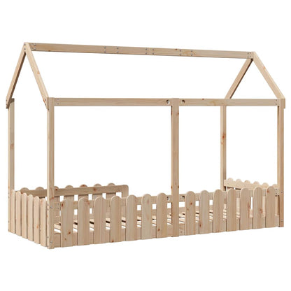 Giroletto Casetta per Bambini 80x200 cm Legno Massello di Pino | homemem39