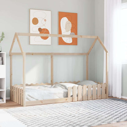 Giroletto Casetta per Bambini 80x200 cm Legno Massello di Pino | homemem39