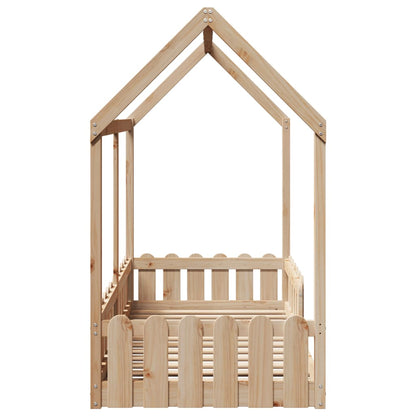Giroletto Casetta per Bambini 80x160 cm Legno Massello di Pino - homemem39