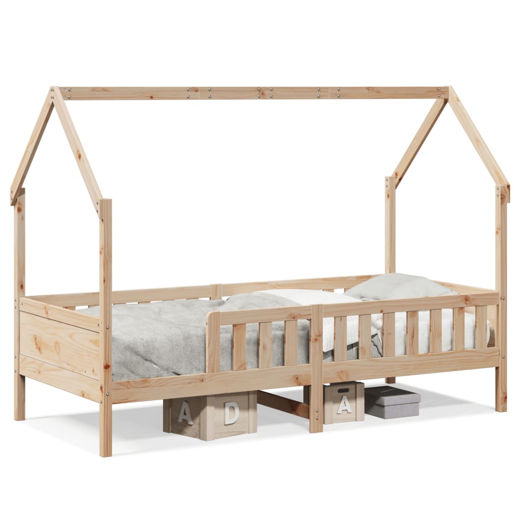 Giroletto Casetta per Bambini 90x200 cm Legno Massello di Pino - homemem39
