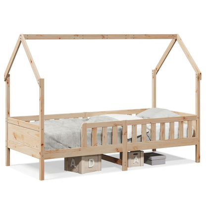 Giroletto Casetta per Bambini 90x200 cm Legno Massello di Pino - homemem39