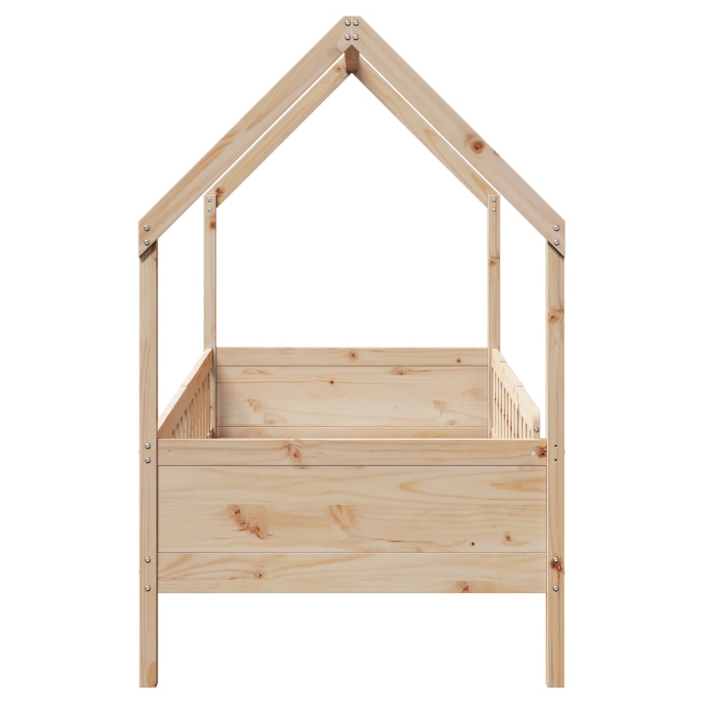 Giroletto Casetta per Bambini 80x200 cm Legno Massello di Pino | homemem39