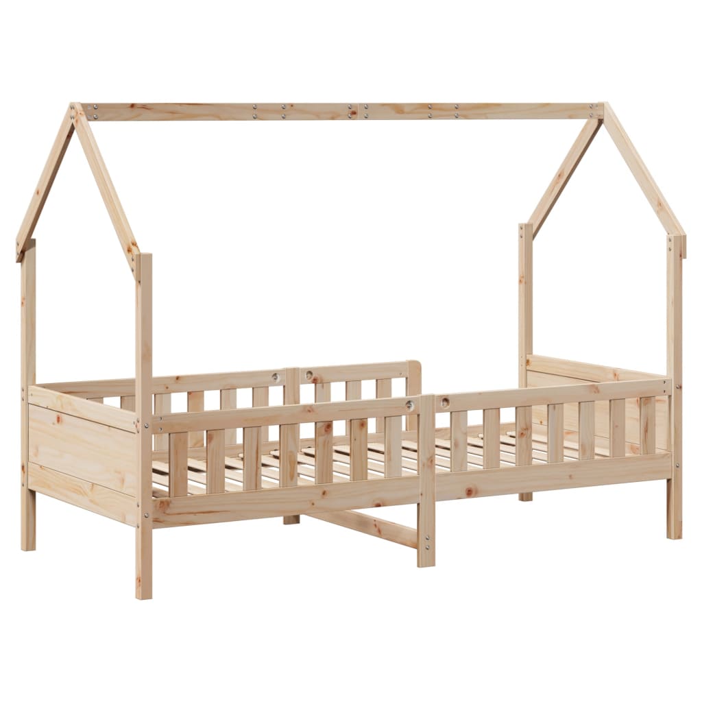 Giroletto Casetta per Bambini 80x200 cm Legno Massello di Pino - homemem39