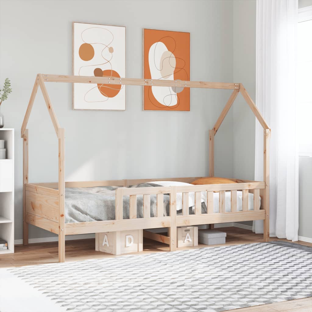 Giroletto Casetta per Bambini 80x200 cm Legno Massello di Pino | homemem39