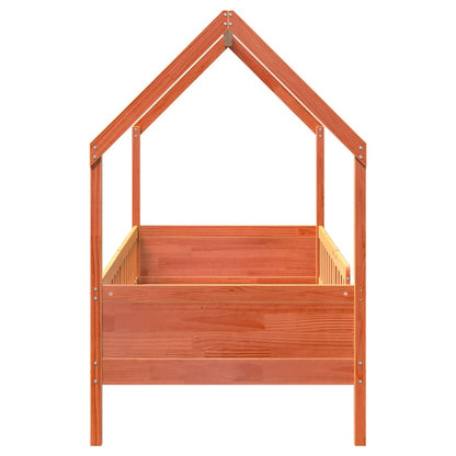 Giroletto Casetta Bambini Marrone Cera 90x190 cm Massello Pino | homemem39