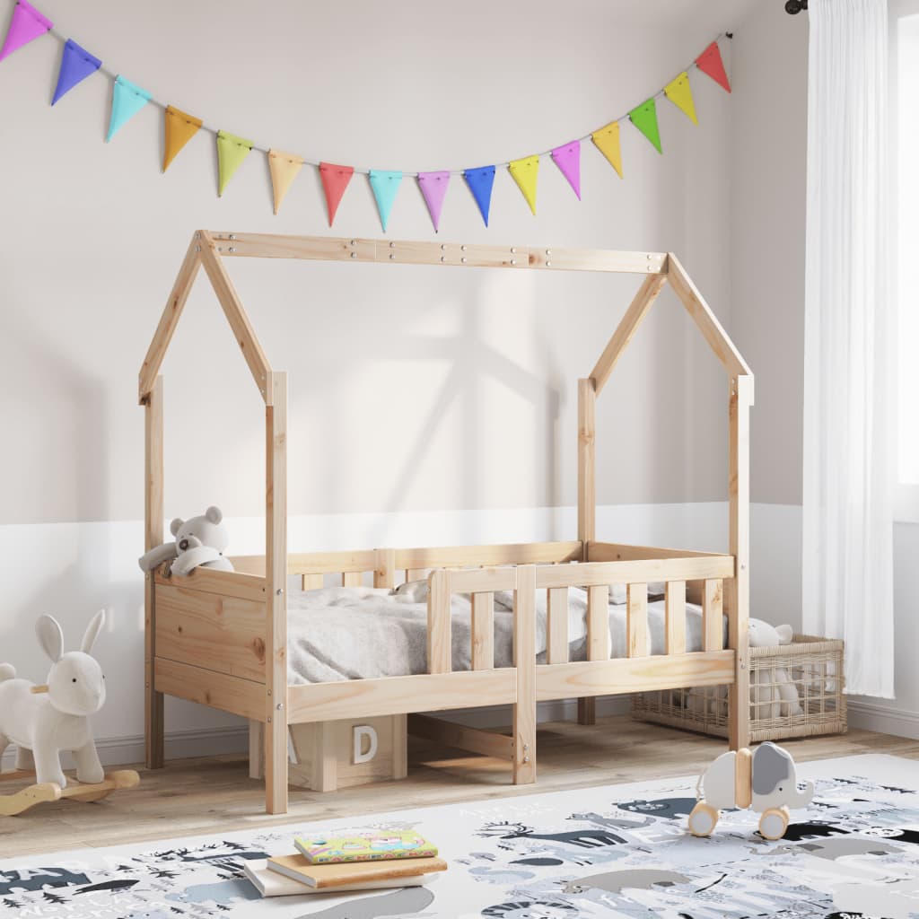 Giroletto Casetta per Bambini 80x160 cm Legno Massello di Pino - homemem39