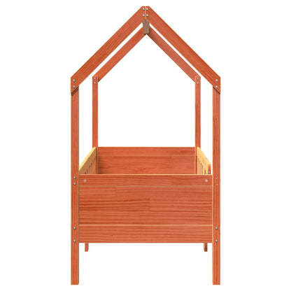 Giroletto Casetta Bambini Marrone Cera 80x160 cm Massello Pino | homemem39