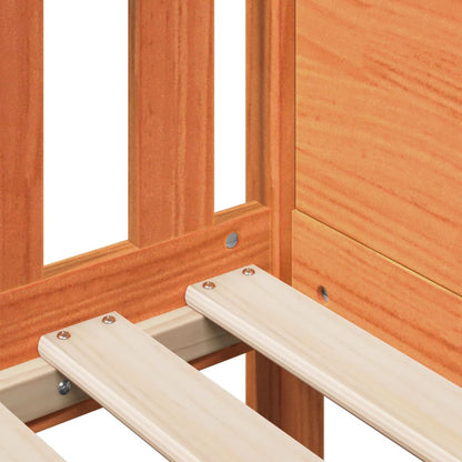 Giroletto Casetta Bambini Marrone Cera 80x160 cm Massello Pino | homemem39