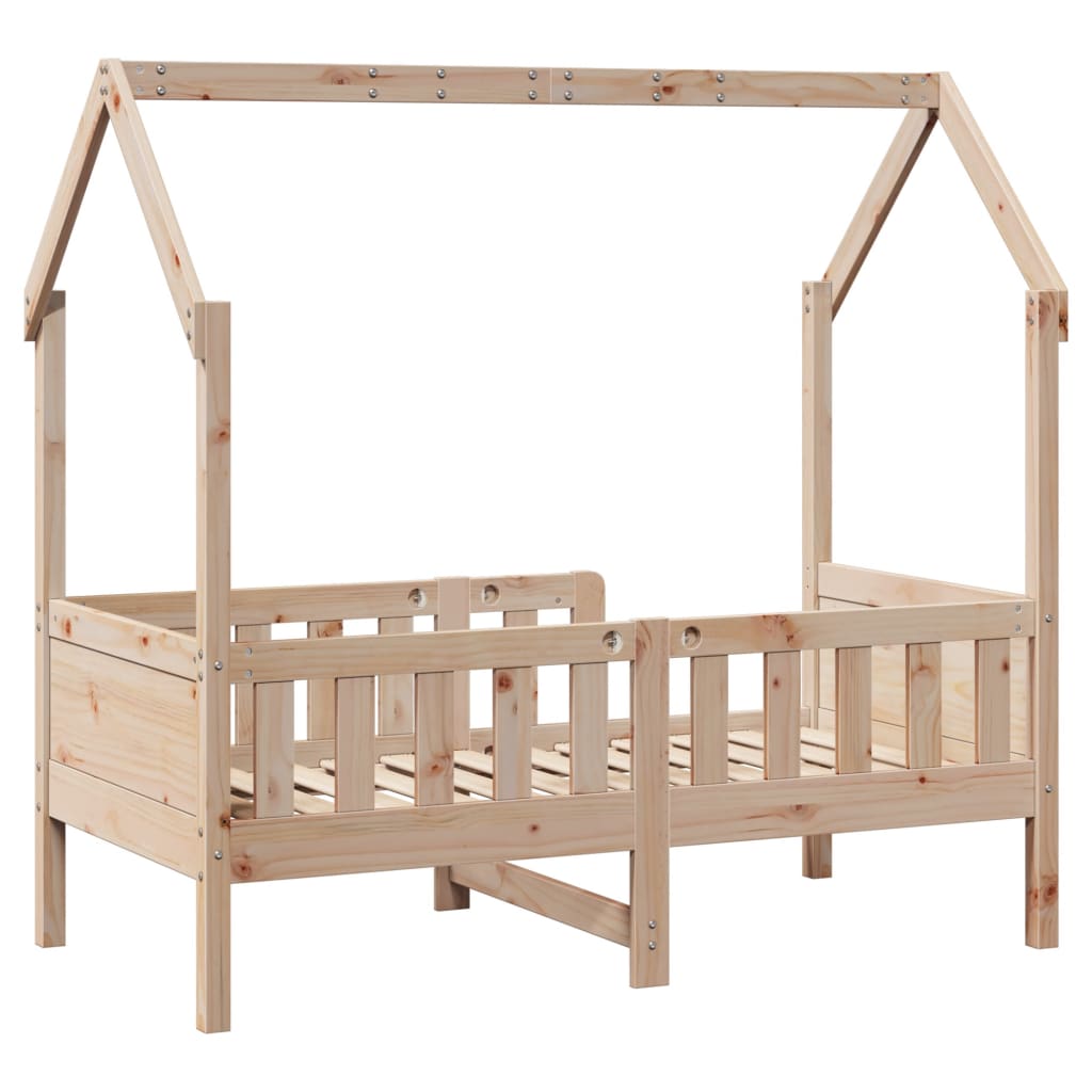 Giroletto Casetta per Bambini 70x140 cm Legno Massello di Pino - homemem39