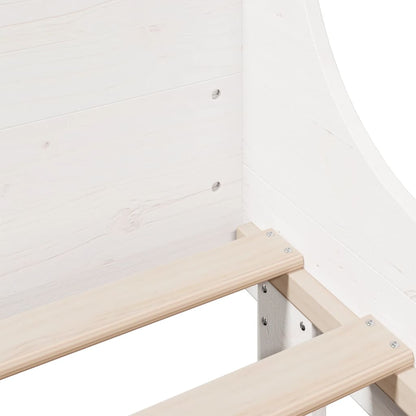 Letto senza Materasso Bianco 150x200 cm Legno Massello di Pino | homemem39
