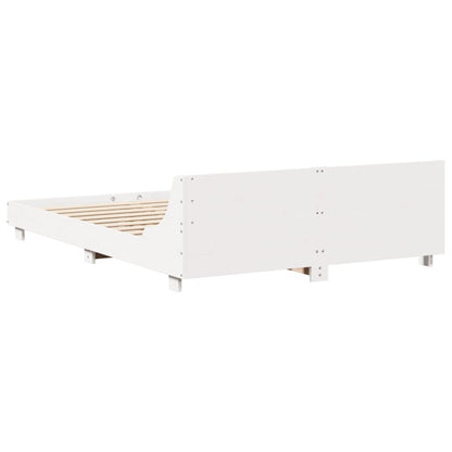 Letto senza Materasso Bianco 140x200 cm Legno Massello di Pino | homemem39