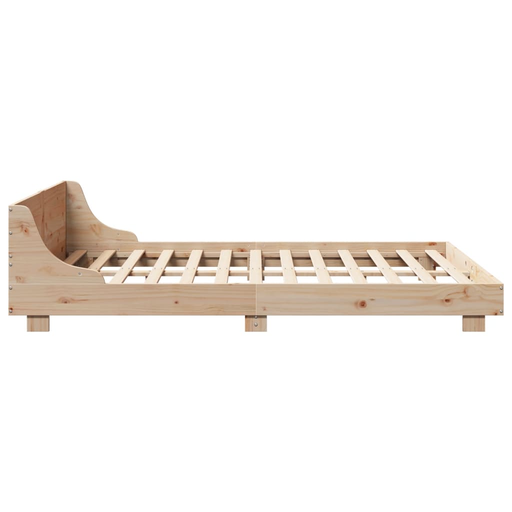Letto senza Materasso 120x200 cm in Legno Massello di Pino - homemem39