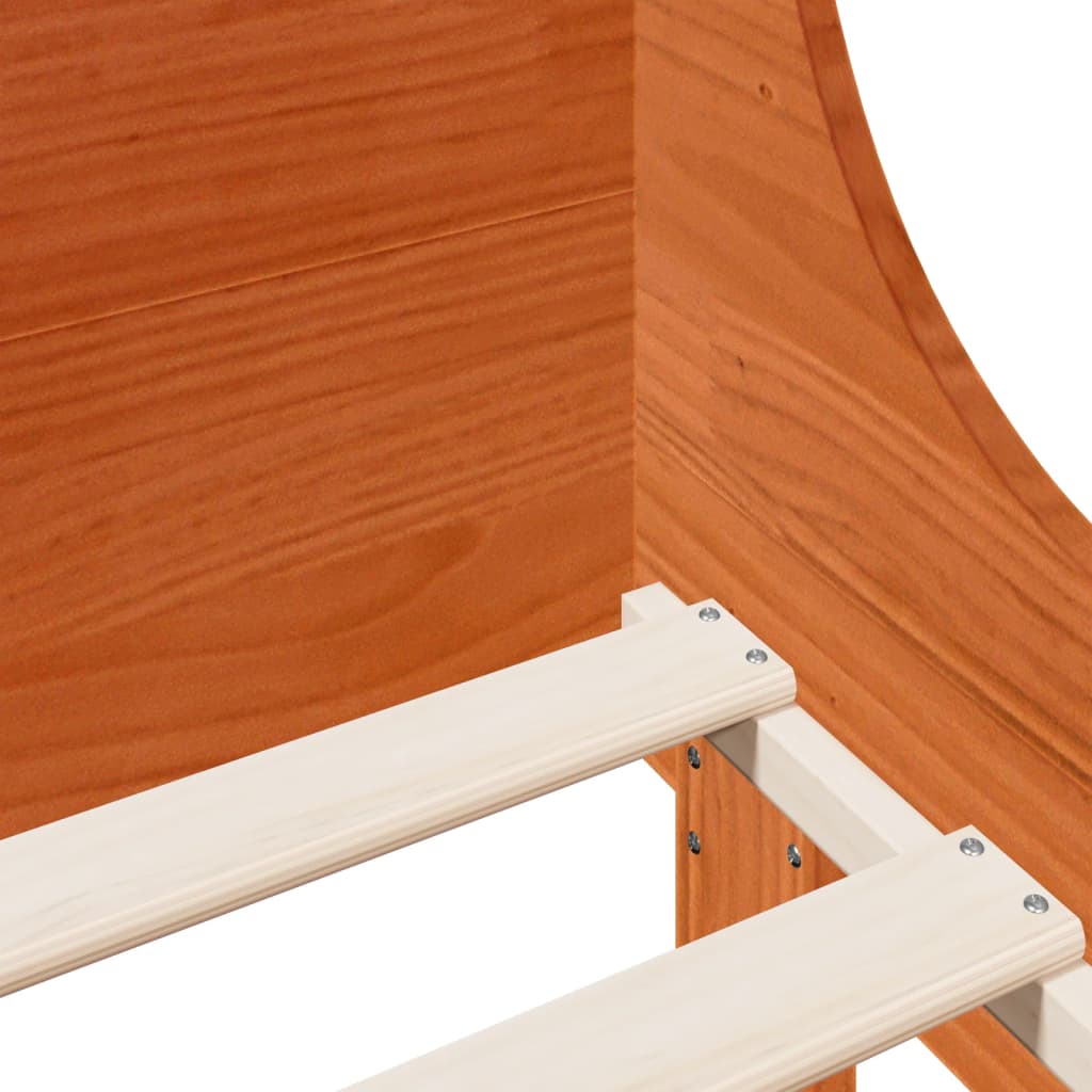 Letto senza Materasso Marrone Cera 100x200 cm in Legno di Pino - homemem39