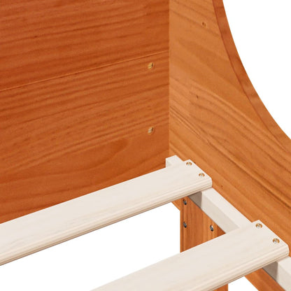 Letto senza Materasso Marrone Cera 135x190 cm in Legno di Pino - homemem39