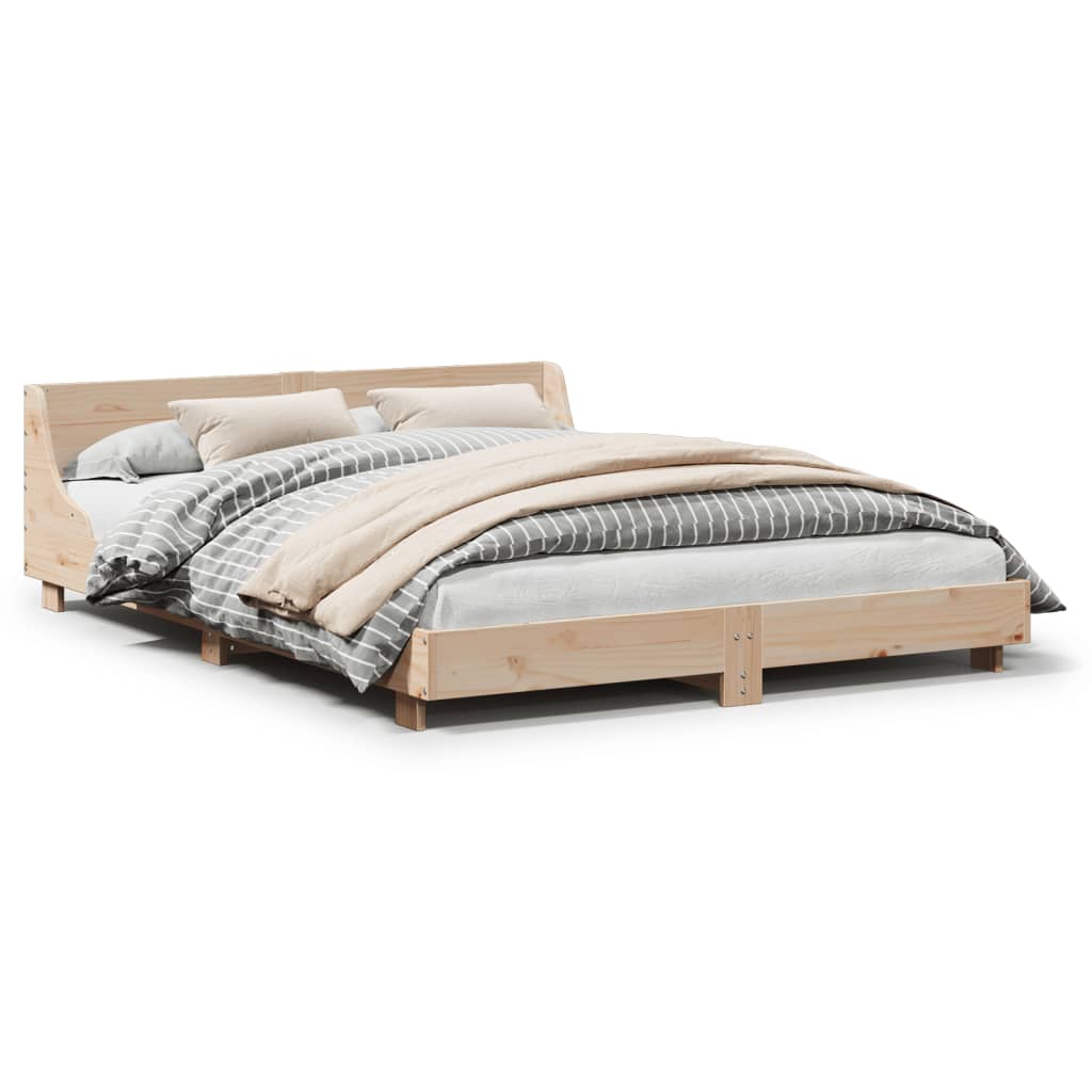 Letto senza Materasso 120x190 cm in Legno Massello di Pino | homemem39
