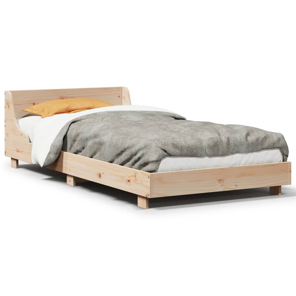 Letto senza Materasso 90x190 cm in Legno Massello di Pino | homemem39