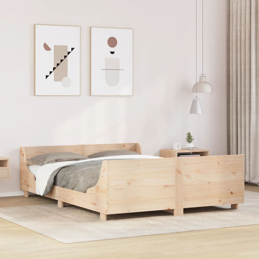 Letto senza Materasso 120x190 cm in Legno Massello di Pino | homemem39