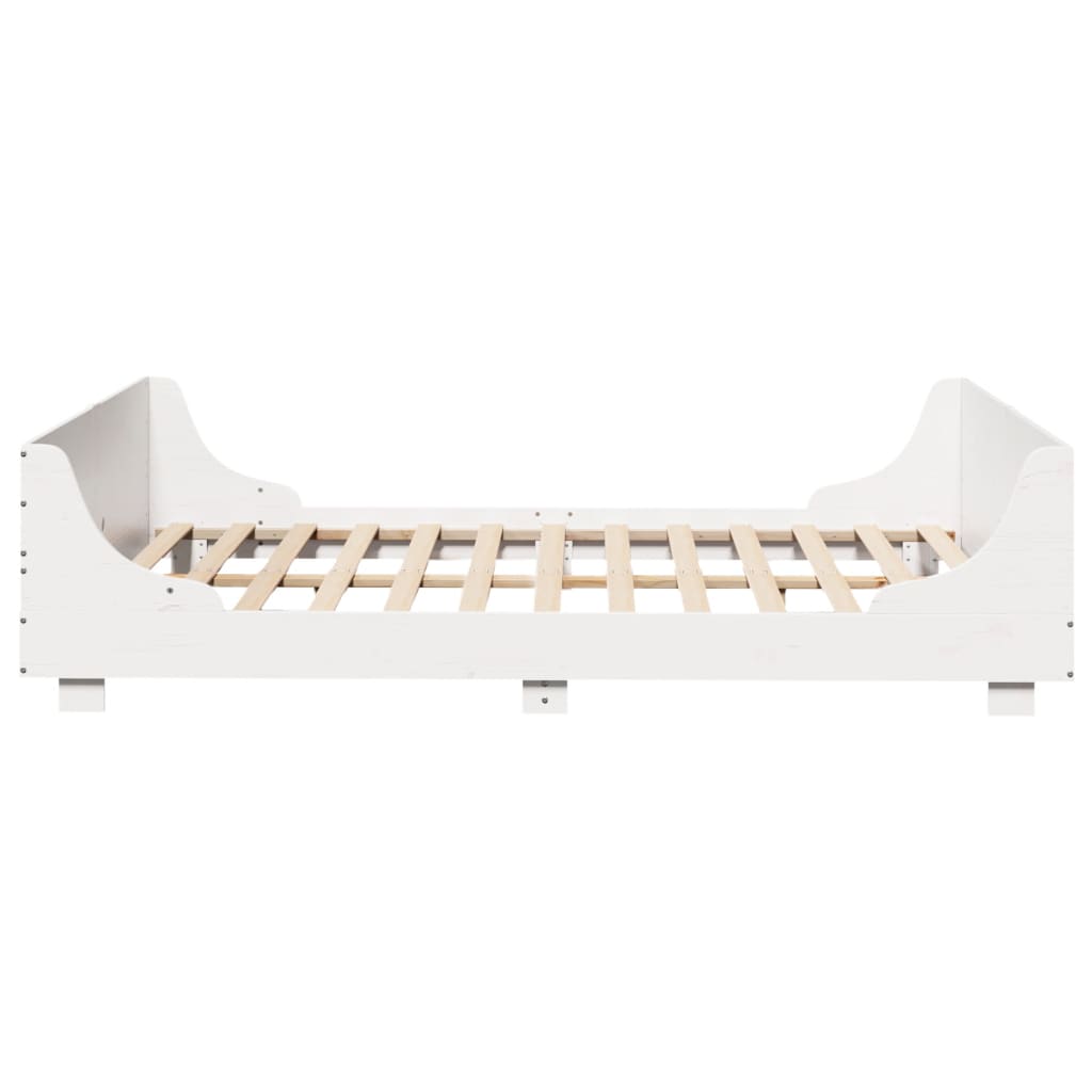 Letto senza Materasso Bianco 120x190 cm Legno Massello di Pino | homemem39