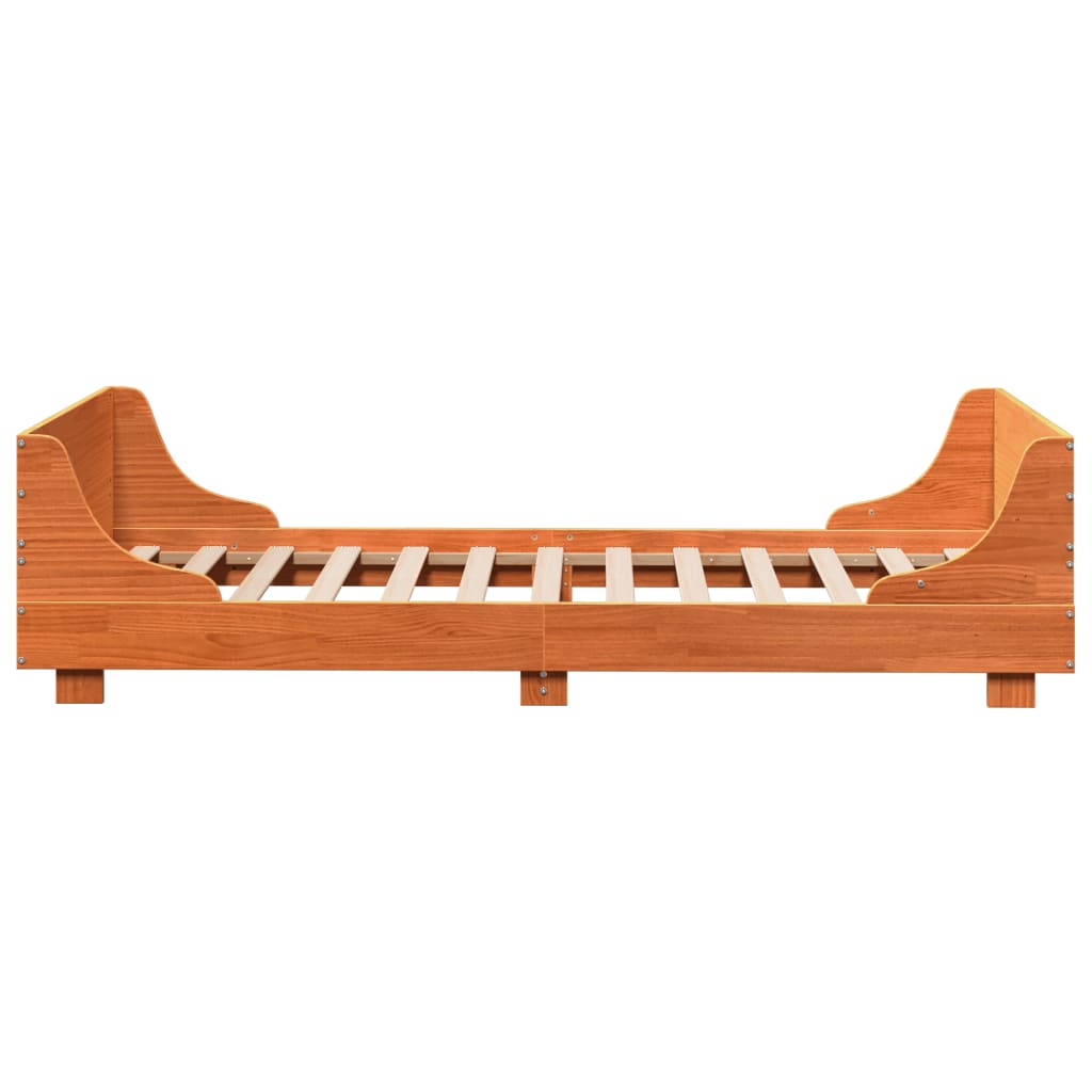 Letto senza Materasso Marrone Cera 90x190 cm in Legno di Pino | homemem39