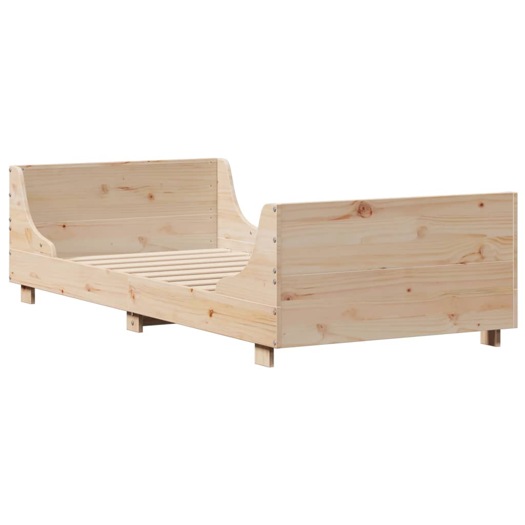Letto senza Materasso 75x190 cm in Legno Massello Pino | homemem39