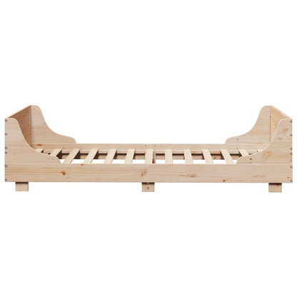 Letto senza Materasso 75x190 cm in Legno Massello Pino | homemem39