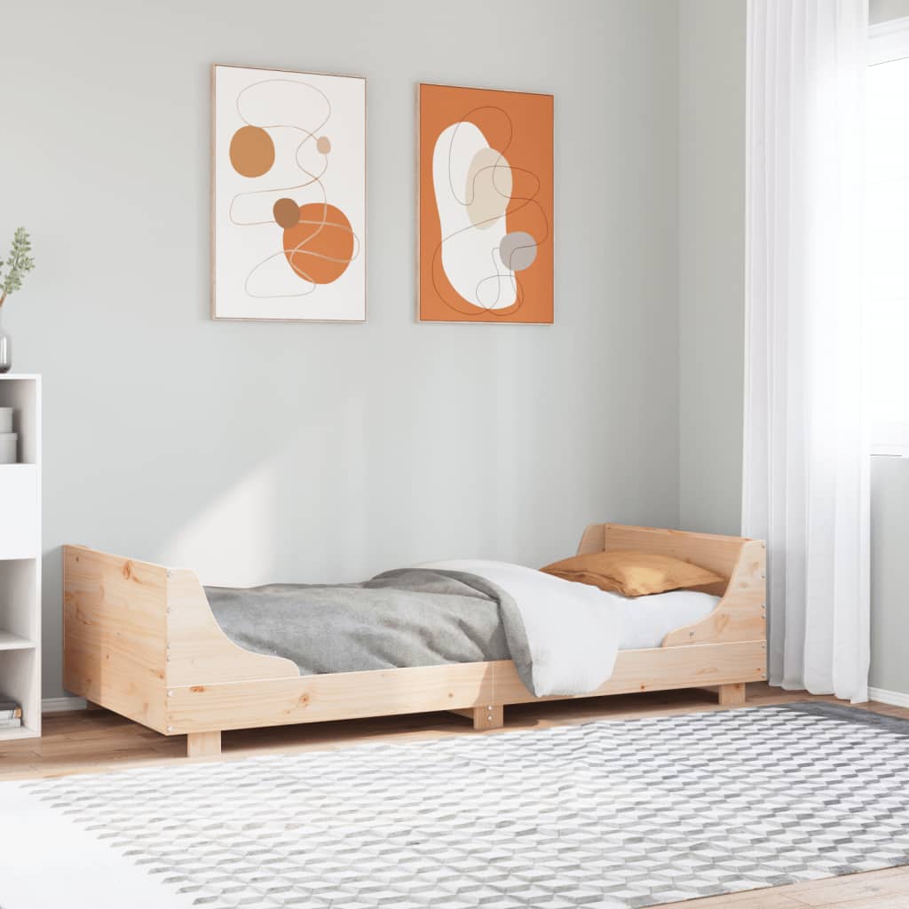 Letto senza Materasso 75x190 cm in Legno Massello Pino - homemem39