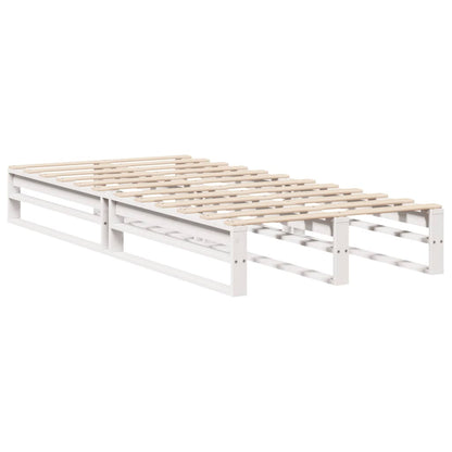 Letto senza Materasso Bianco 90x200 cm Legno Massello di Pino | homemem39