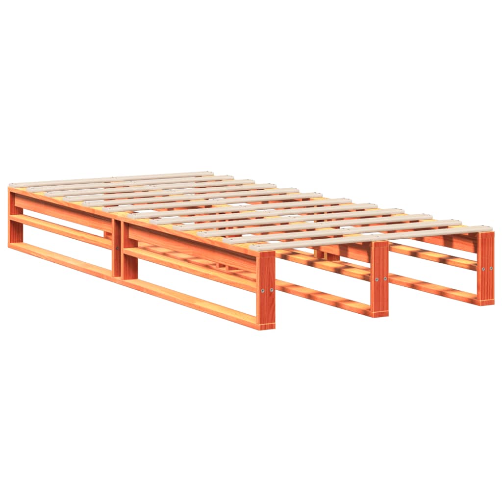 Letto senza Materasso Marrone Cera 90x200 cm Legno di Pino | homemem39