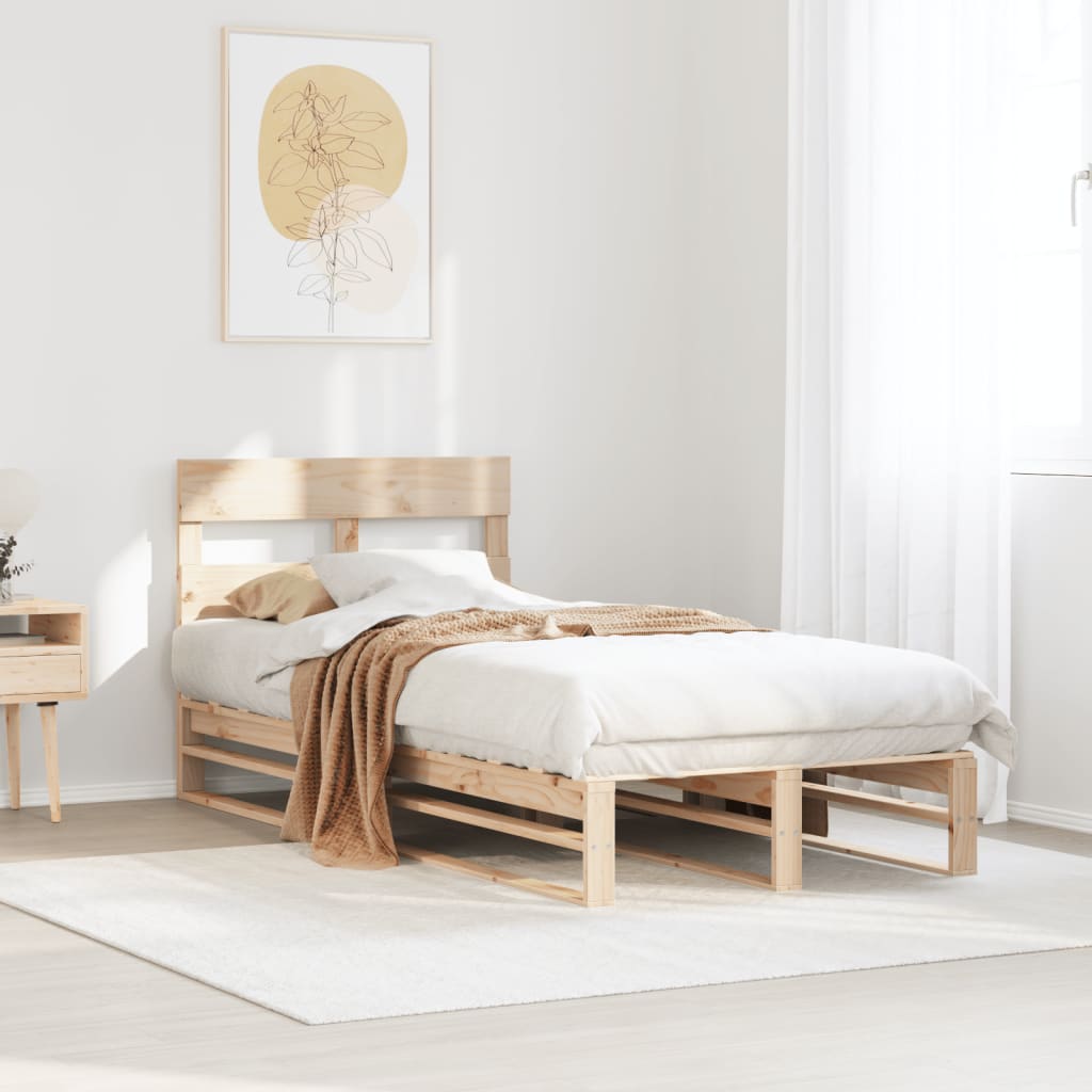 Giroletto senza Materasso 100x200 cm in Legno Massello di Pino | homemem39