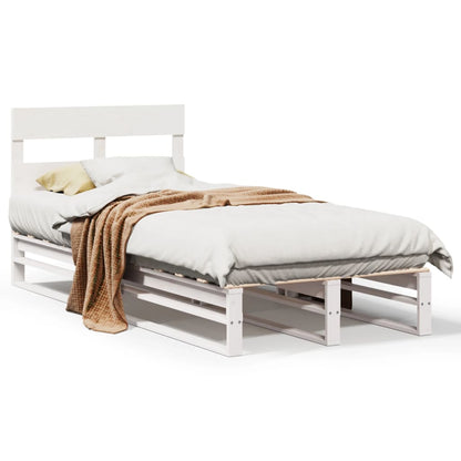 Giroletto senza Materasso Bianco 100x200 cm Legno Massello Pino | homemem39
