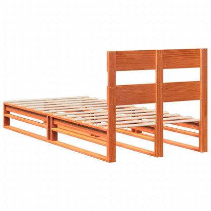 Letto senza Materasso Marrone Cera 100x200 cm in Legno di Pino | homemem39