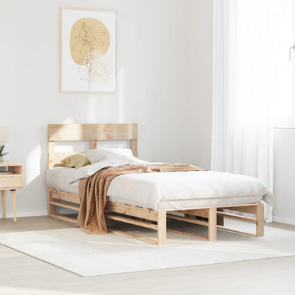 Letto senza Materasso 90x190 cm in Legno Massello di Pino | homemem39