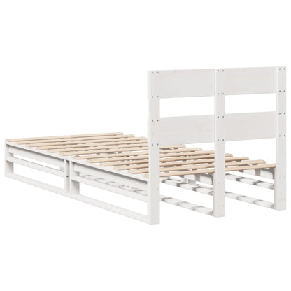 Letto senza Materasso Bianco 90x190 cm in Legno Massello Pino | homemem39