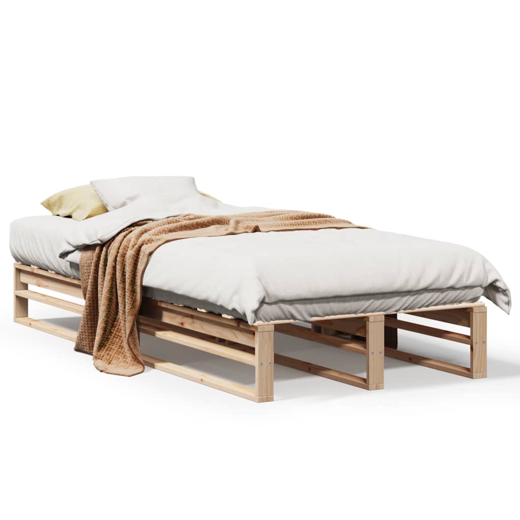 Letto senza Materasso 90x200 cm in Legno Massello di Pino - homemem39