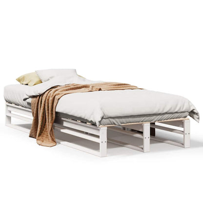 Letto senza Materasso Bianco 90x200 cm Legno Massello di Pino | homemem39