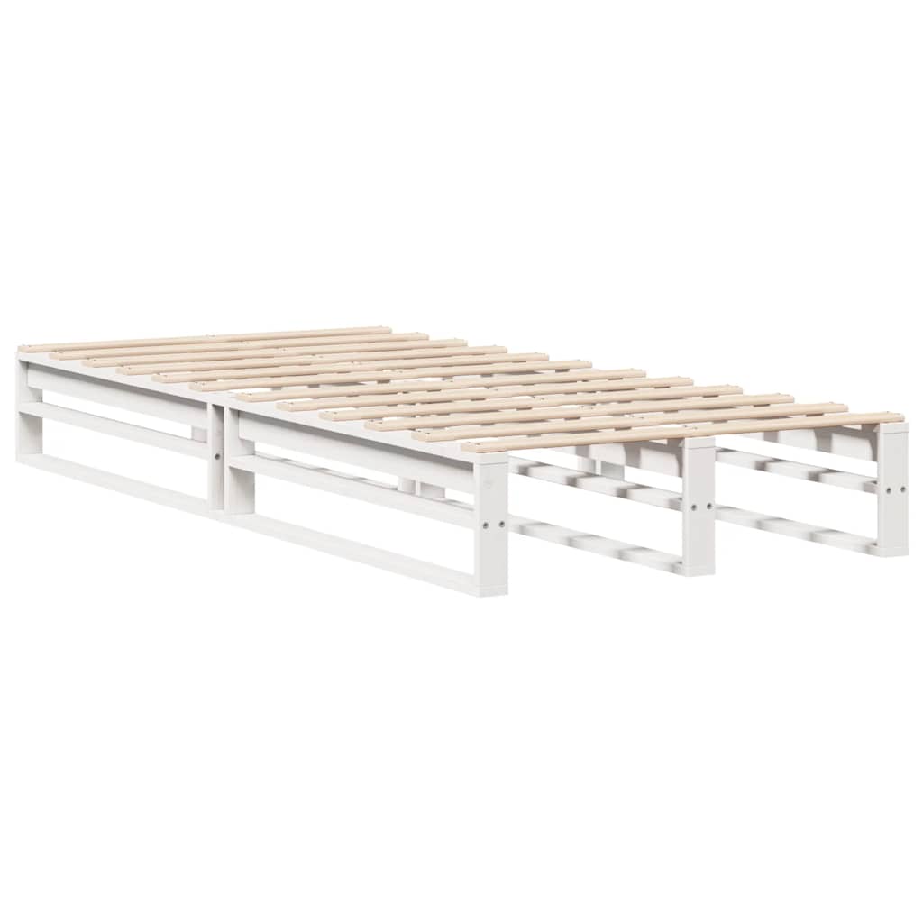Letto senza Materasso Bianco 90x200 cm Legno Massello di Pino | homemem39