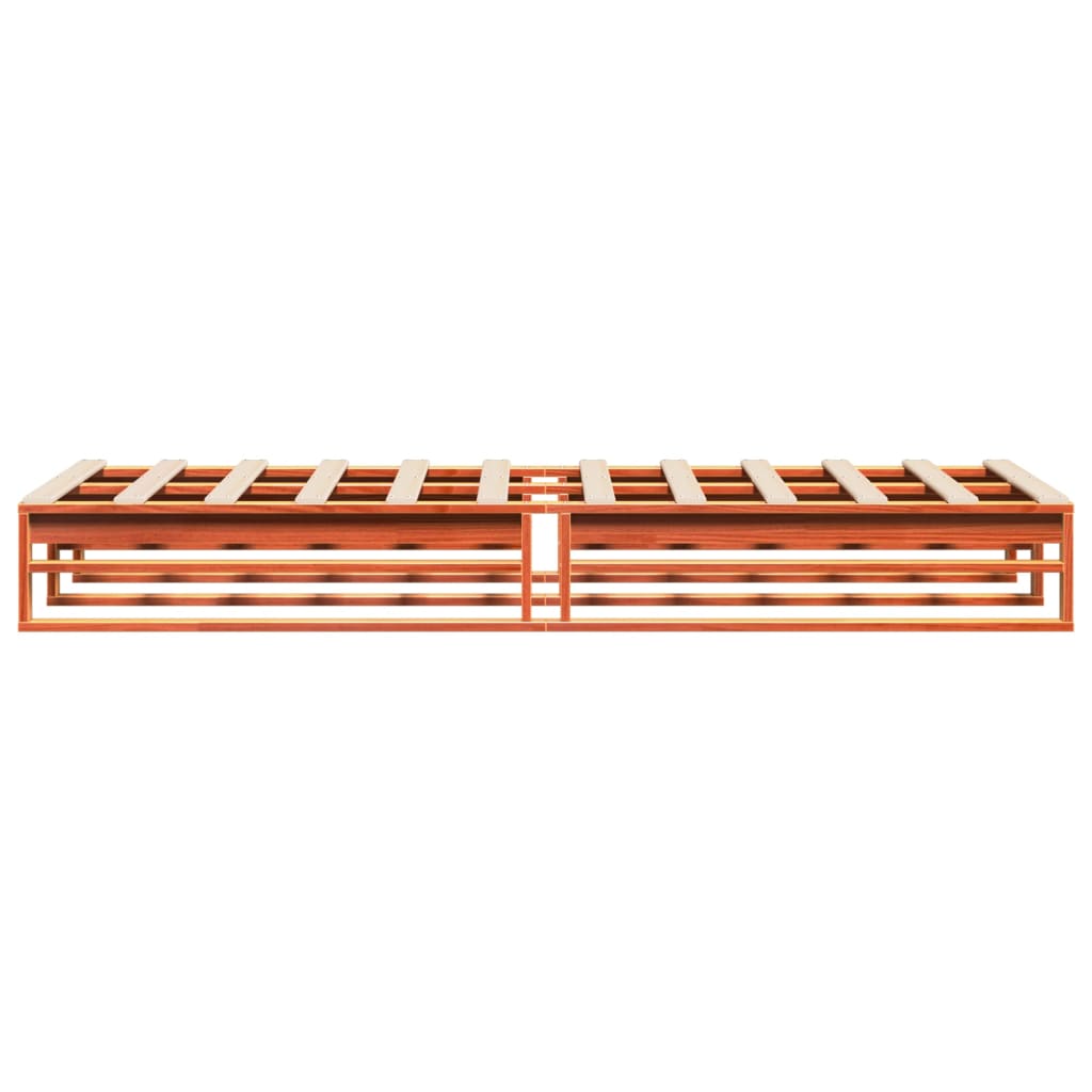 Letto senza Materasso Marrone Cera 100x200 cm in Legno di Pino | homemem39