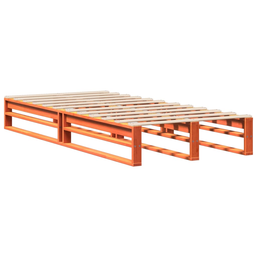 Letto senza Materasso Marrone Cera 100x200 cm in Legno di Pino | homemem39