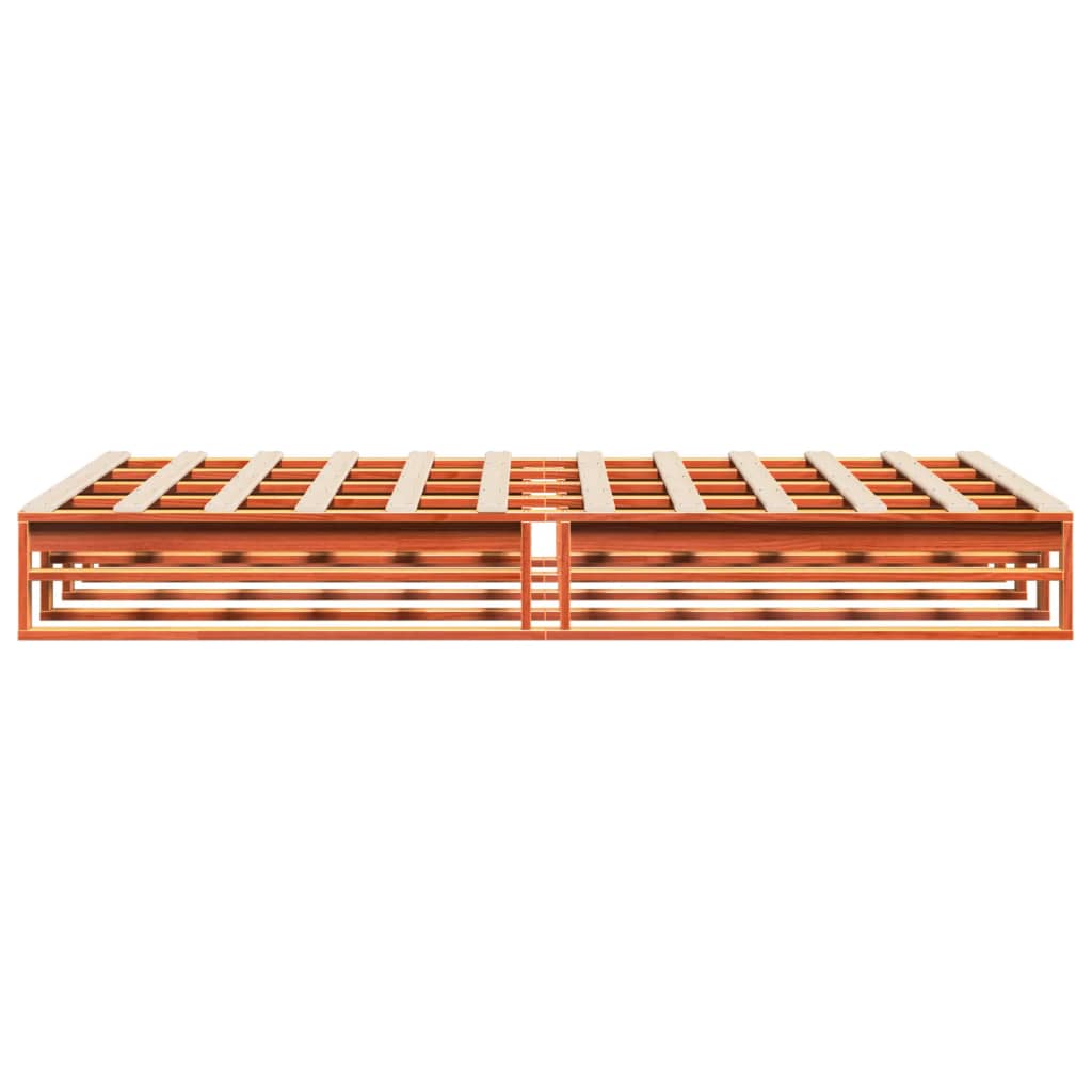 Letto senza Materasso Marrone Cera 120x200 cm in Legno di Pino - homemem39