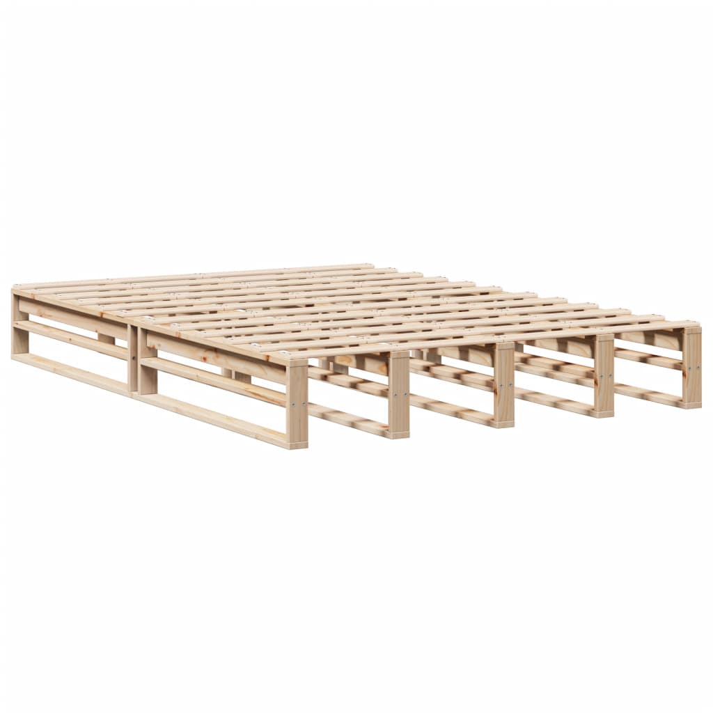 Letto senza Materasso 150x200 cm in Legno Massello di Pino | homemem39